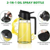 2 IN 1 GLASS OIL SPRAY & DISPENSER