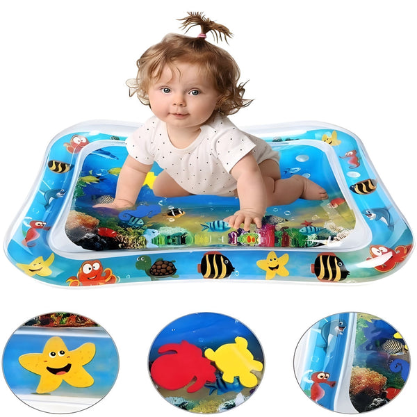 BABY WATER PLAY MAT FOR TUMMY TIME - Sensory Fun for Infants