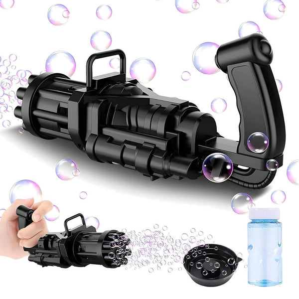 GATLING BUBBLES GUN – Automatic Bubble Blaster for Kids & Parties