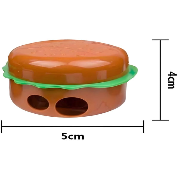 CUTE BURGER SHAPED SHARPENER – Fun & Fancy Stationery for Kids