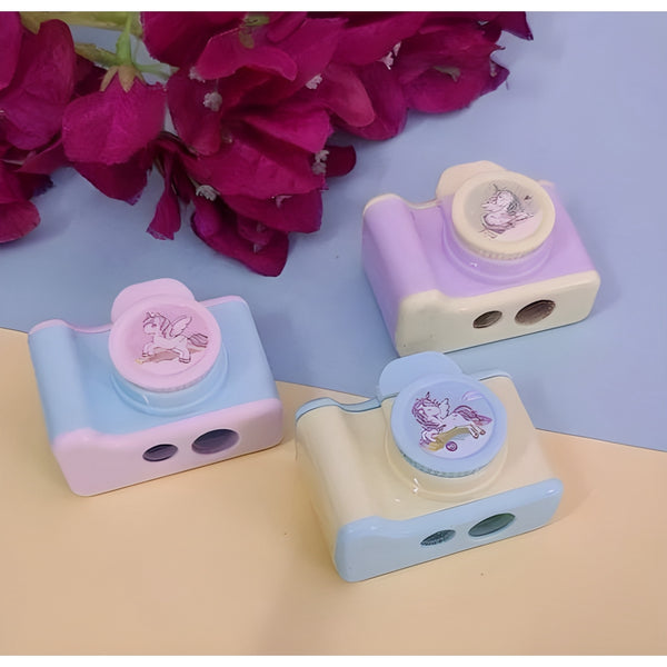 Camera-Shaped Pencil Sharpener with Dual hole