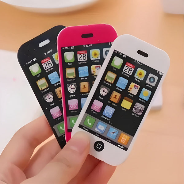 3D MOBILE ERASER - Creative Smartphone Shaped Eraser for Kids