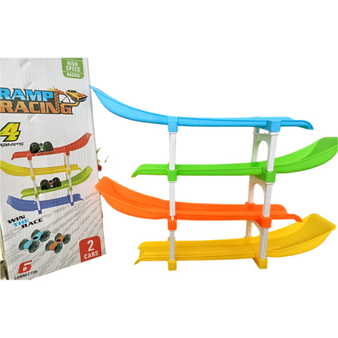 Zig Zag Ramp Racer Toy – 4 Level Car Track for Kids