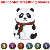 CUTE 7 COLOR SILICONE PANDA NIGHT LAMP - RECHARGEABLE