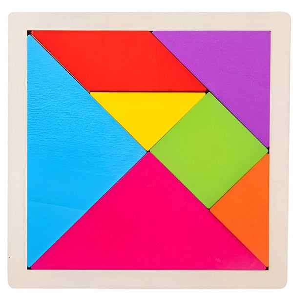 WOODEN TANGRAM PUZZLE - Educational STEM Toy