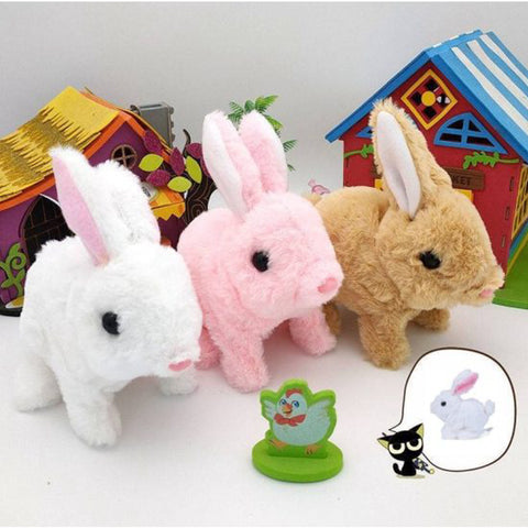 WALKING AND HOPPING RABBIT TOY - Interactive Bunny