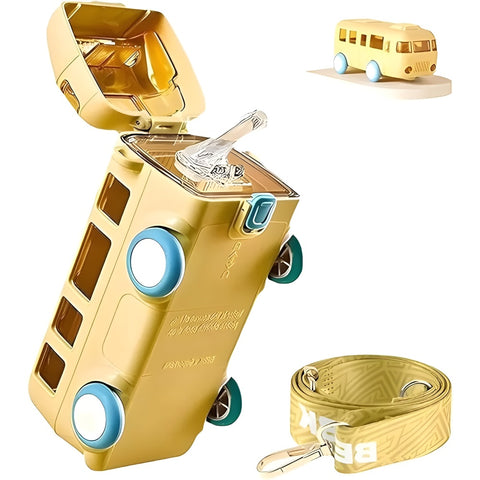 CUTE BUS SIPPER WATER BOTTLE FOR KIDS