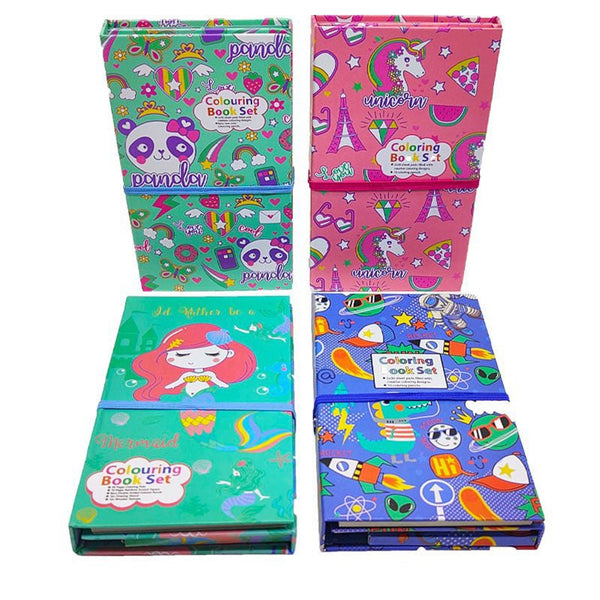 FOLDABLE COLOURING & SCRATCH ART BOOK FOR KIDS – 2-in-1 Fun
