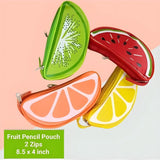 COLOURFUL FRUIT PENCIL POUCH - Dual Compartment