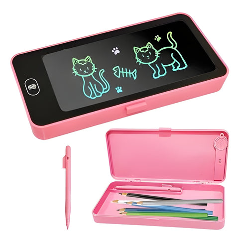 2  in 1 LCD PENCIL CASE FOR KIDS - Doodle, Write & Organize