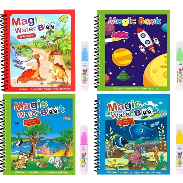 MAGIC WATER BOOK – Reusable Mess-Free Colouring for Kids