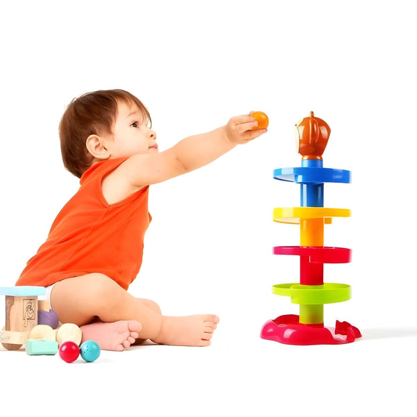 Manku Roll Ball – 5-Tier Colorful Rolling Toy for Babies