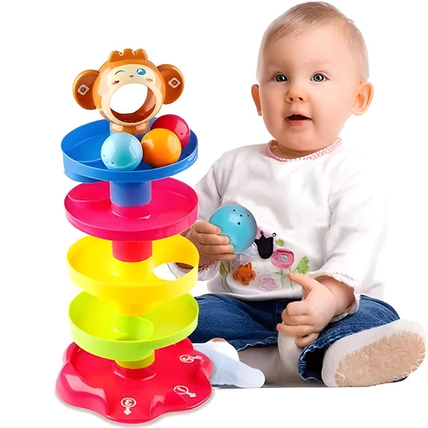 Manku Roll Ball – 5-Tier Colorful Rolling Toy for Babies