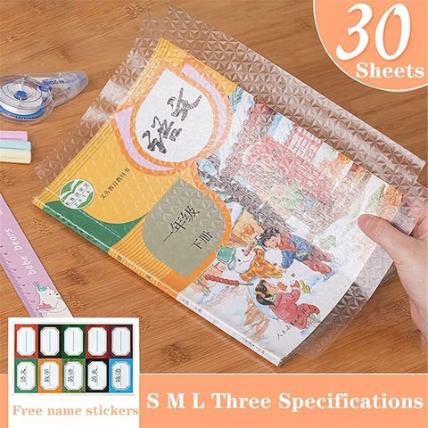 Transparent Self Adhesive Book Cover Set of 30 Sheets