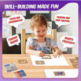 WOODEN STENCILS ART SET - 20 Stencils + Free Colour Kit